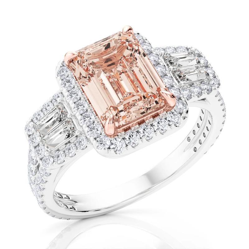 Lab Grown Pink Diamond Engagement Ring in 14K White Gold (3 ct. tw.) – Image 4 of 4