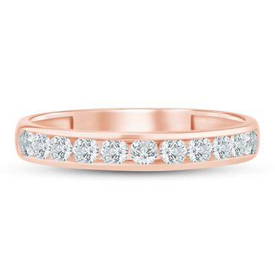 Diamond Channel Band in 14K Rose Gold (1/2 ct. tw.)