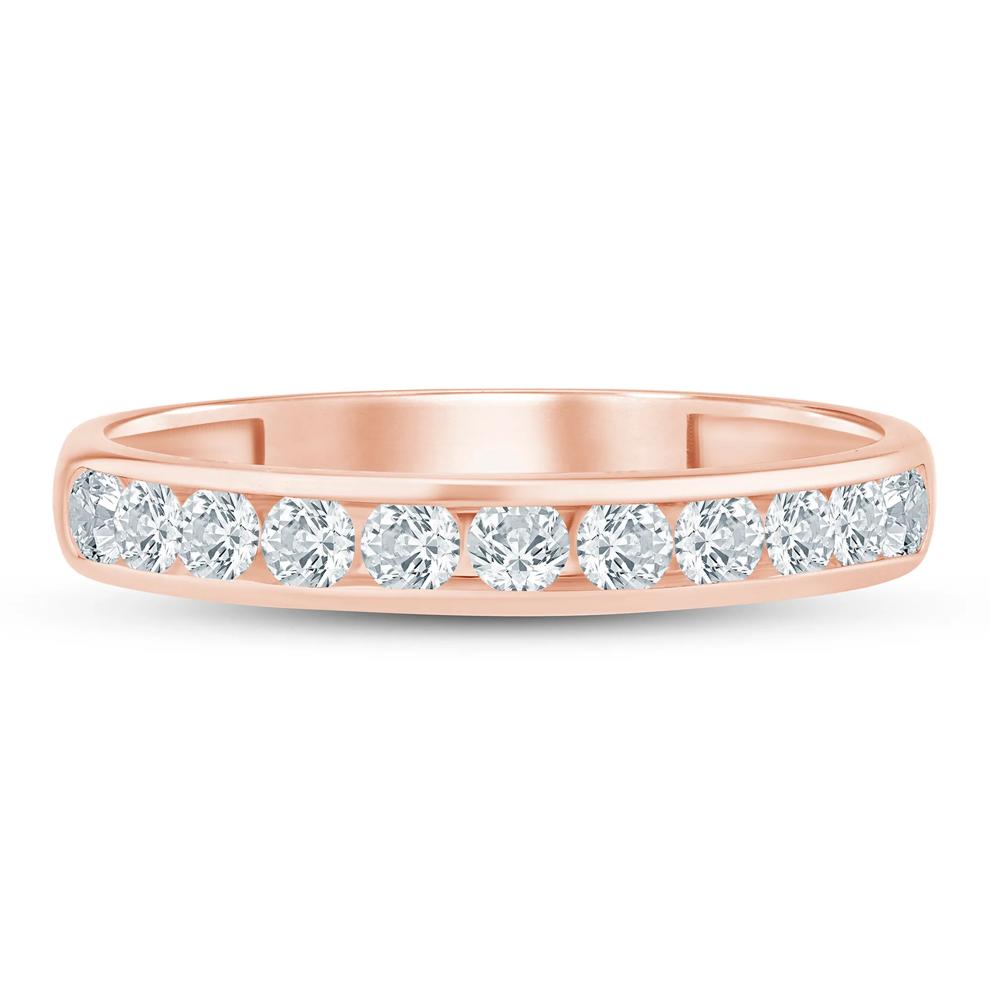 Diamond Channel Band in 14K Rose Gold (1/2 ct. tw.) – Image 1 of 3