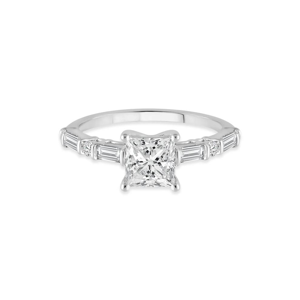 Lab Grown Diamond Princess-Cut Engagement Ring in 14K White Gold (2 ct. tw.) – Image 1 of 4
