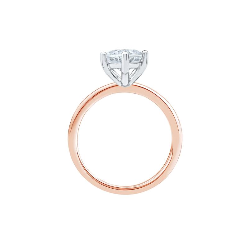 Lab Grown Diamond Pear-Shaped Solitaire Engagement Ring in 14k Rose Gold (3 ct.) – Image 2 of 4