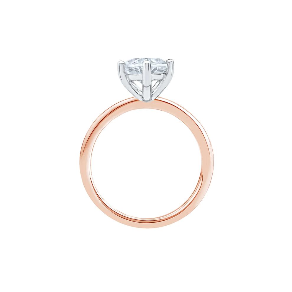 Lab Grown Diamond Pear-Shaped Solitaire Engagement Ring in 14k Rose Gold (3 ct.) – Image 2 of 4