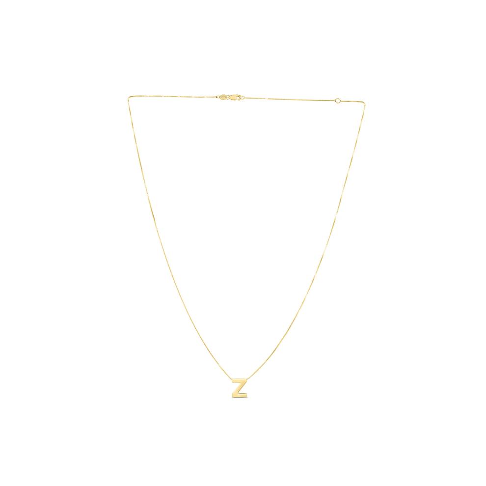 "Z" Initial Necklace in 14K Yellow Gold – Image 1 of 2