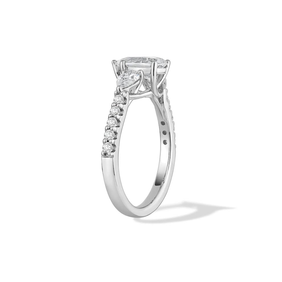 Lab Grown Diamond Three-Stone Engagement Ring in 14K White Gold (2 ct. tw.) – Image 3 of 4