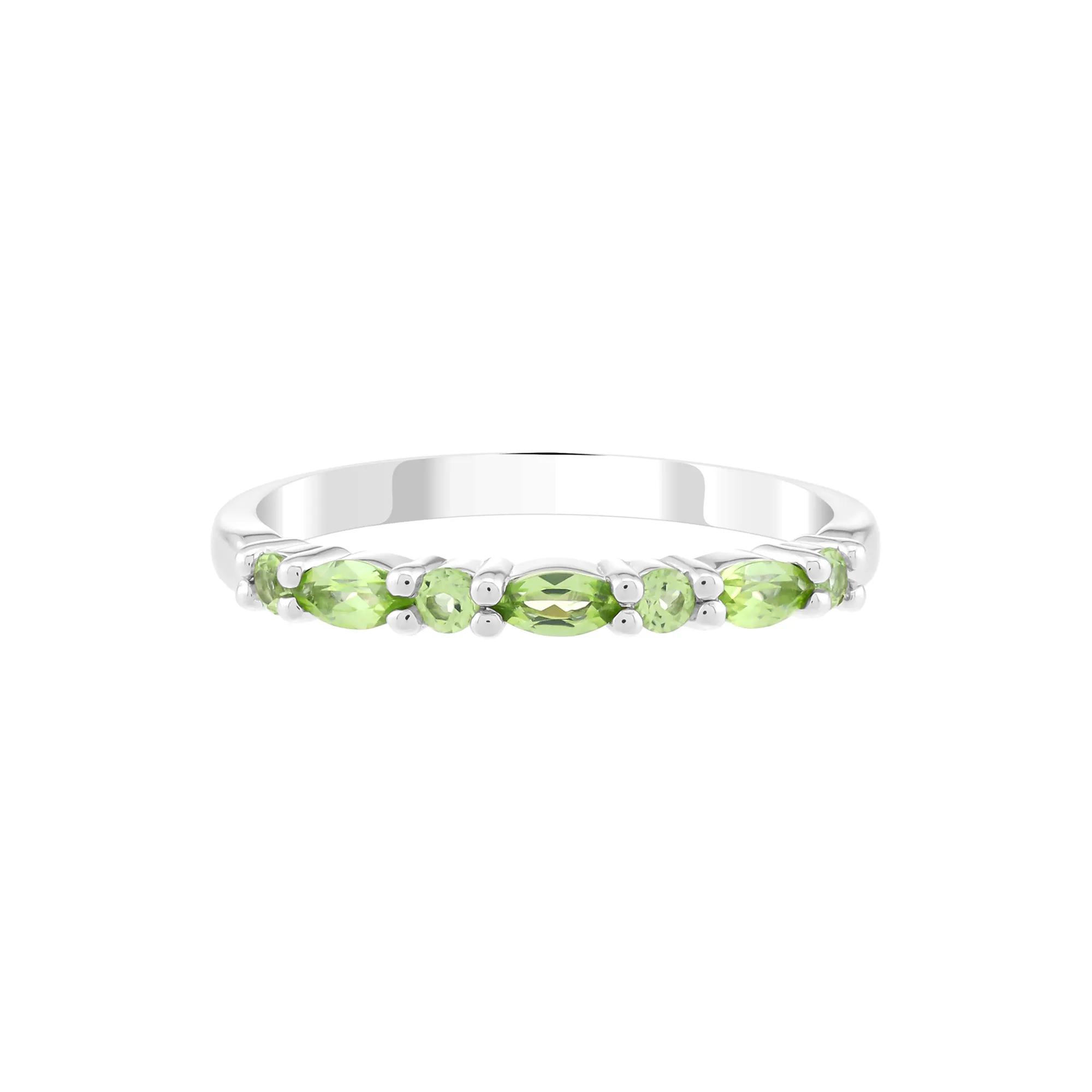 Lab-Created Gemstone Stack Ring in Sterling Silver