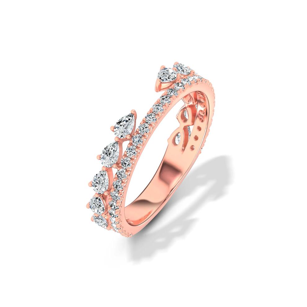 Lab Grown Diamond Double Row Band in 14K Rose Gold (3/4 ct. tw.) – Image 4 of 4