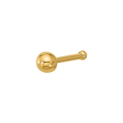 Ball Nose Stud in 14K Yellow Gold, 22 Gauge