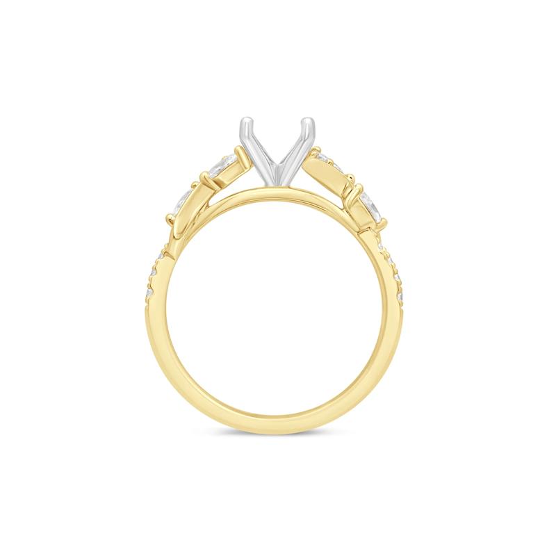 1/3 ct. tw. Diamond Semi-Mount Engagement Ring in 14K Yellow Gold &#40;Setting Only&#41; – Image 3 of 6