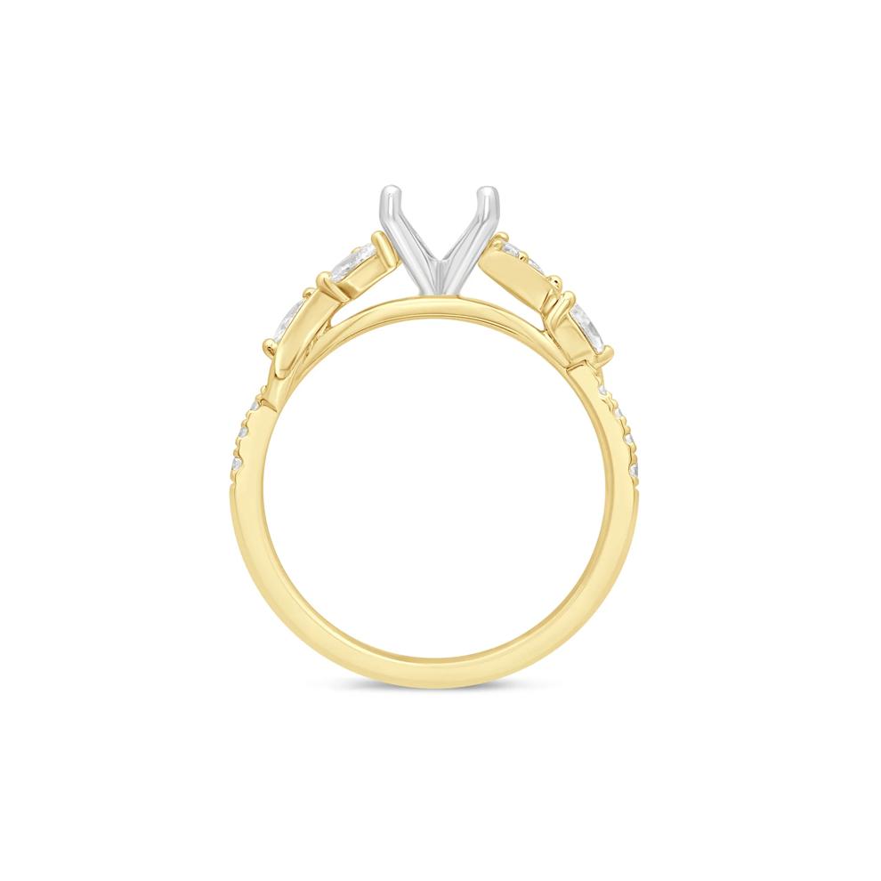 1/3 ct. tw. Diamond Semi-Mount Engagement Ring in 14K Yellow Gold (Setting Only) – Image 3 of 6