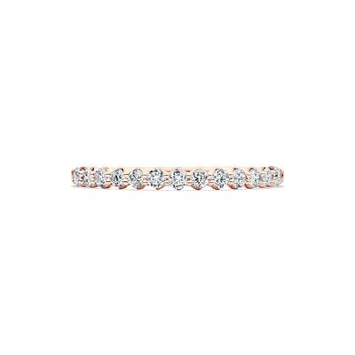 Lab Grown Diamond Round Anniversary Band in 10K Rose Gold (1/7 ct. tw.)