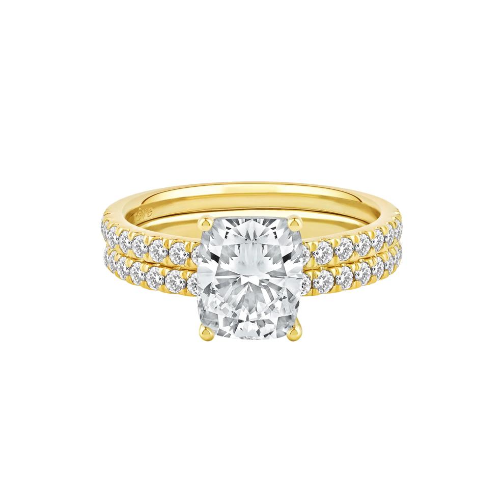 Charlotte Lab Grown Diamond Elongated Cushion-Cut Engagement Ring Set in 14K Yellow Gold (2 3/4 ct. tw.) – Image 1 of 4