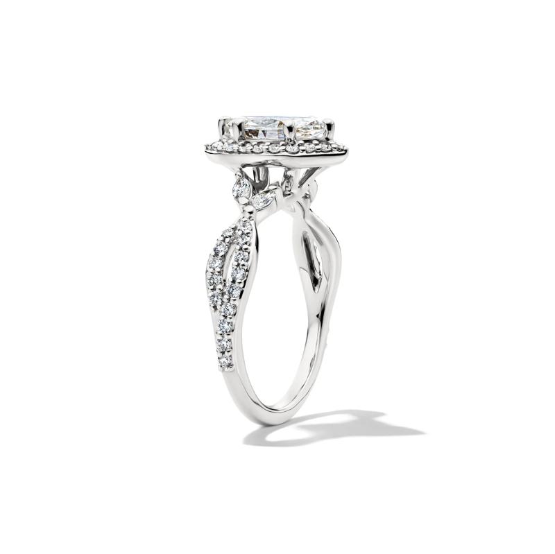 Lab Grow Diamond Marquise-Cut Halo Engagement Ring in 14K White Gold &#40;1 1/2 ct. tw.&#41; – Image 3 of 3