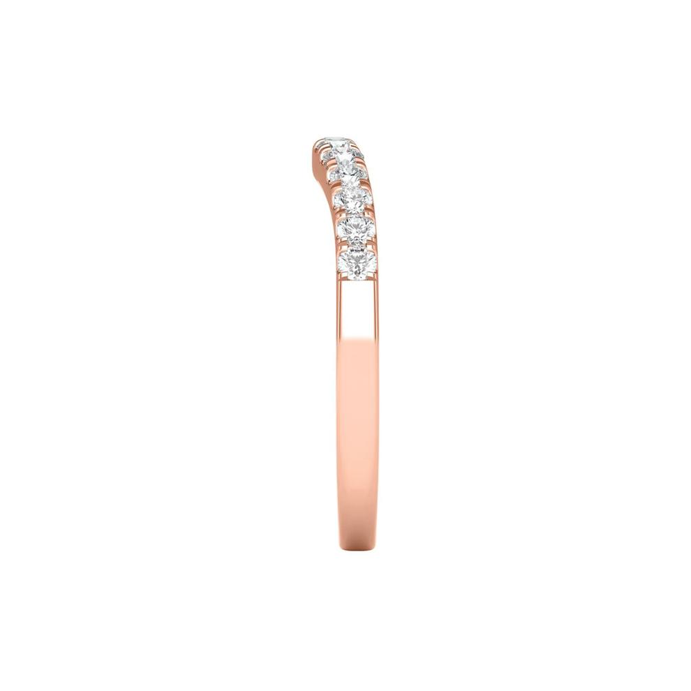 1/3 ct. tw. Diamond Contour Band in 14K Rose Gold – Image 3 of 3