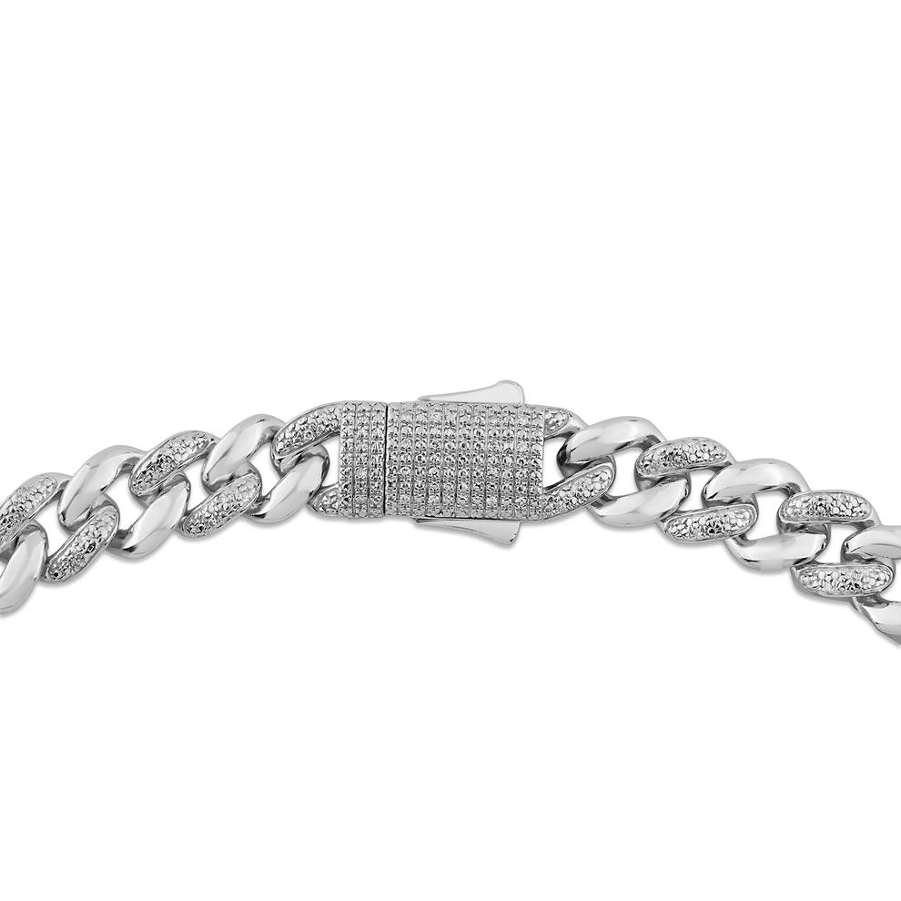 Men's Diamond Necklace in Sterling Silver (1/2 ct. tw.) – Image 4 of 4