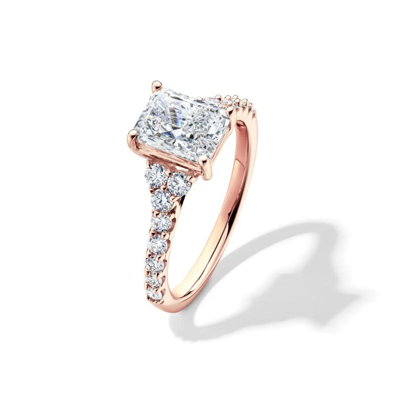 Lab Grown Diamond Radiant-Cut Engagement Ring in 14K Rose Gold &#40;2 ct. tw.&#41; – Image 4 of 4