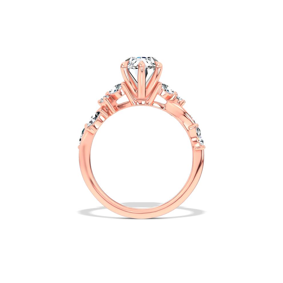 Lab Grown Diamond Marquise Center Nature-Inspired Engagement Ring in 14K Rose Gold (2 1/4 ct. tw.) – Image 2 of 4