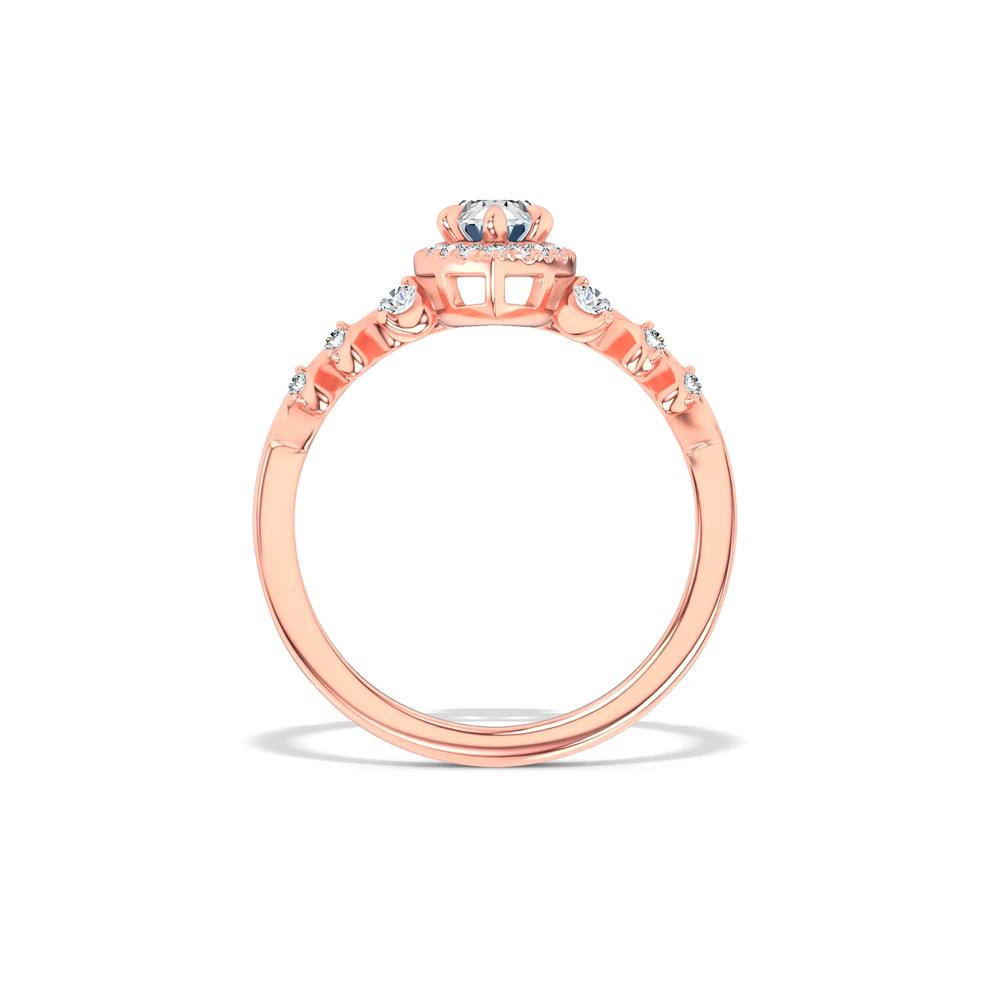 Diamond Marquise Center Halo Engagement Ring in 14K Rose Gold (3/4 ct. tw.) – Image 2 of 4