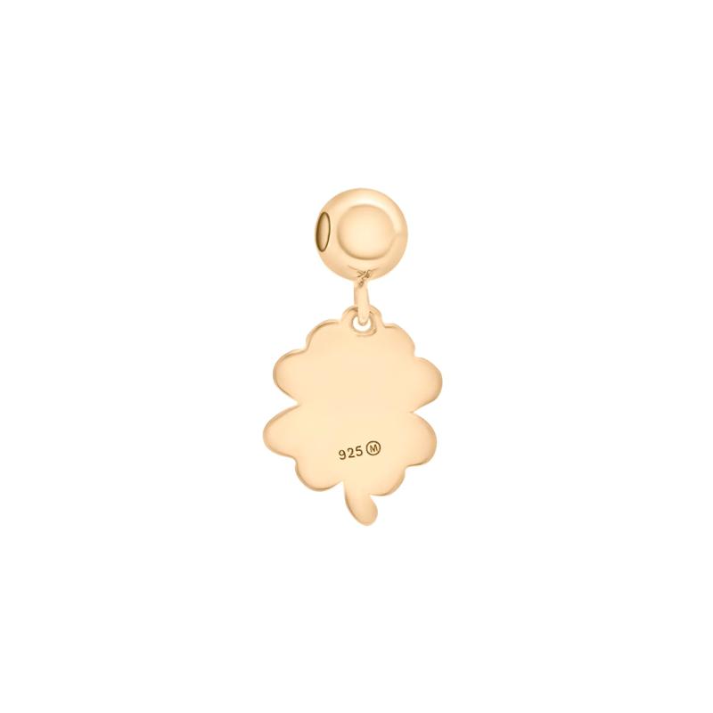 Clover Bead Charm in Vermeil – Image 3 of 3