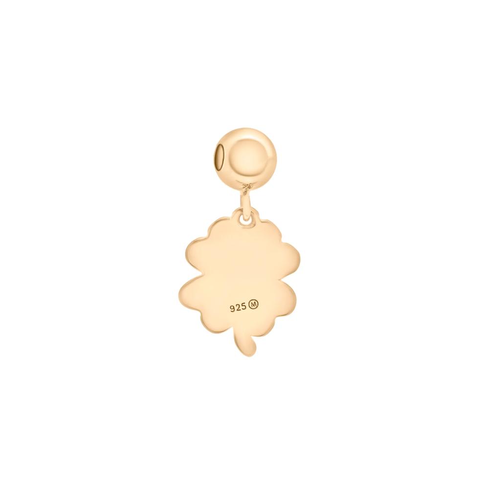 Clover Bead Charm in Vermeil – Image 3 of 3