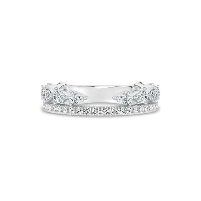 Lab Grown Diamond Double Row Band in 14K White Gold (3/4 ct. tw.)
