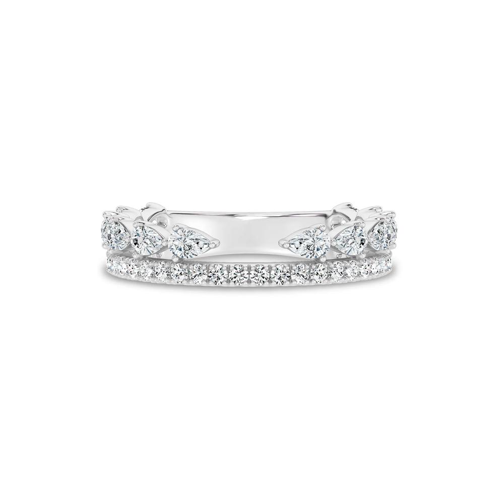 Lab Grown Diamond Double Row Band in 14K White Gold (3/4 ct. tw.) – Image 1 of 4