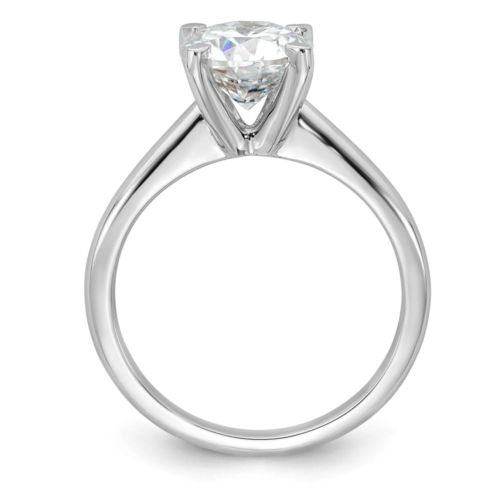 Lab-Created Moissanite Round Solitaire Ring in 10K White Gold (2 ct. dew) – Image 2 of 3