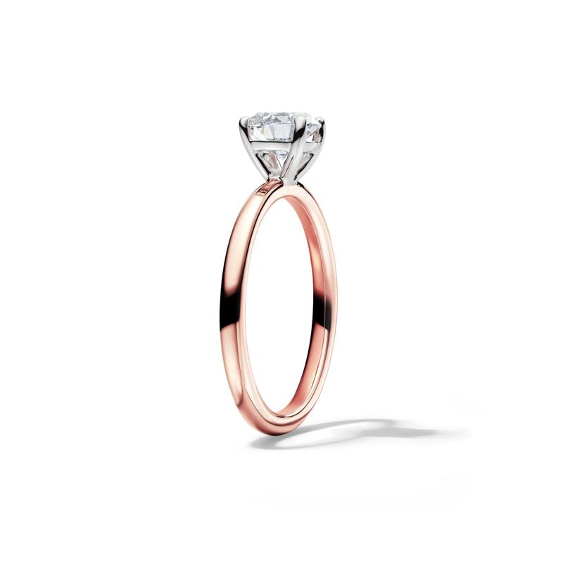 Lab Grown Diamond Solitaire Round Engagement Ring in 14k Rose Gold &#40;1 ct.&#41; – Image 3 of 4