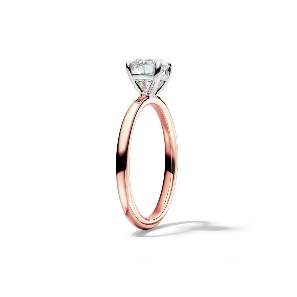 Lab Grown Diamond Solitaire Round Engagement Ring in 14k Rose Gold (1 ct.) – Image 3 of 4