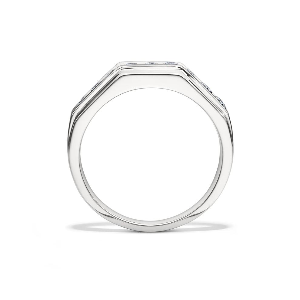 Men's Lab Grown Diamond Geometric Band in 10K White Gold (3/4 ct. tw.) – Image 2 of 4