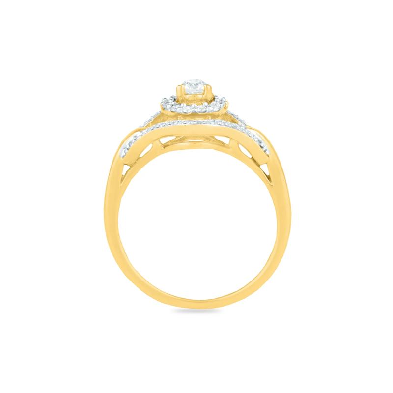 Round Diamond Engagement Ring in 10K Yellow Gold &#40;1/2 ct. tw.&#41; – Image 2 of 3