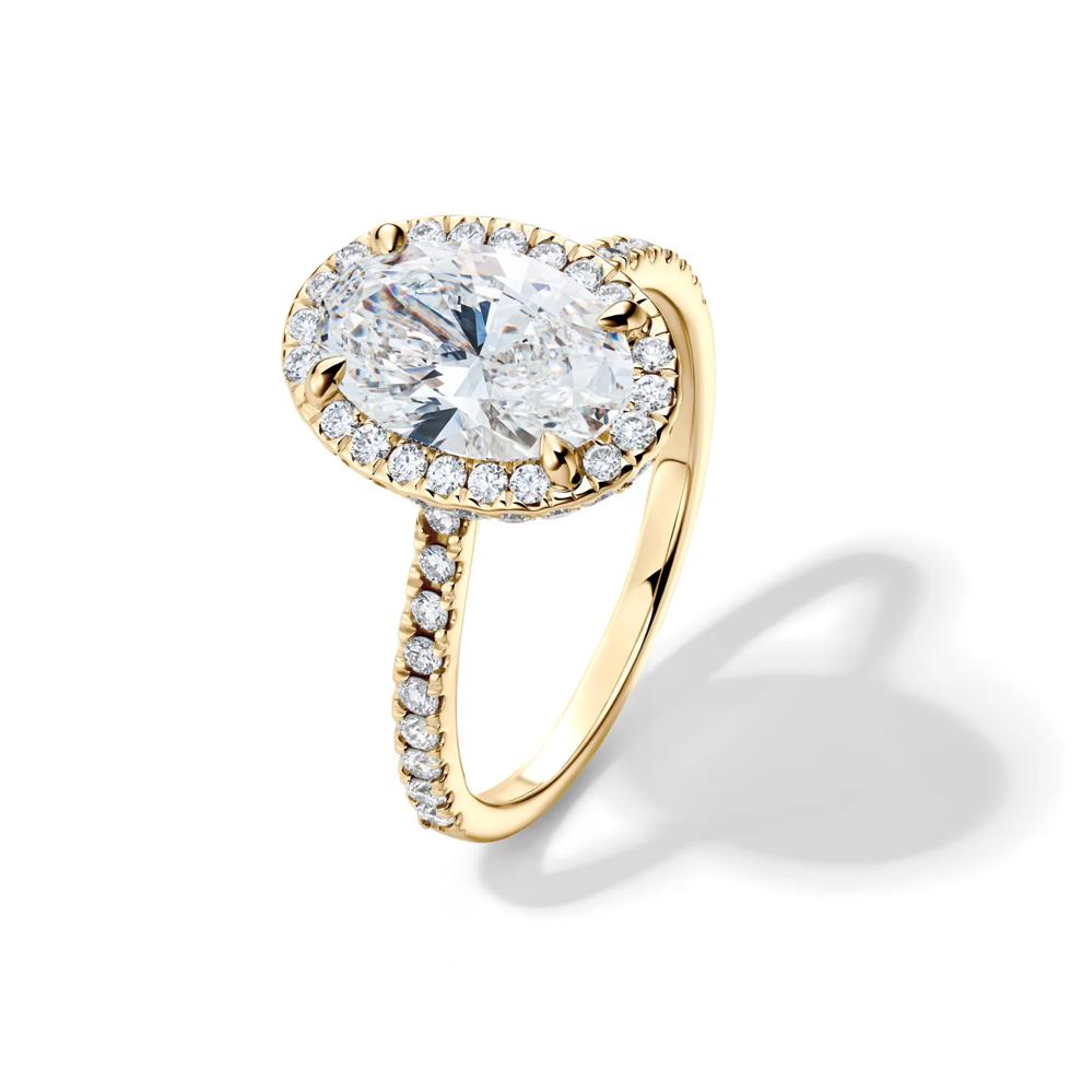 Perry Lab Grown Diamond Oval Engagement Ring in 14K Yellow Gold (2 5/8 ct. tw.) – Image 4 of 4