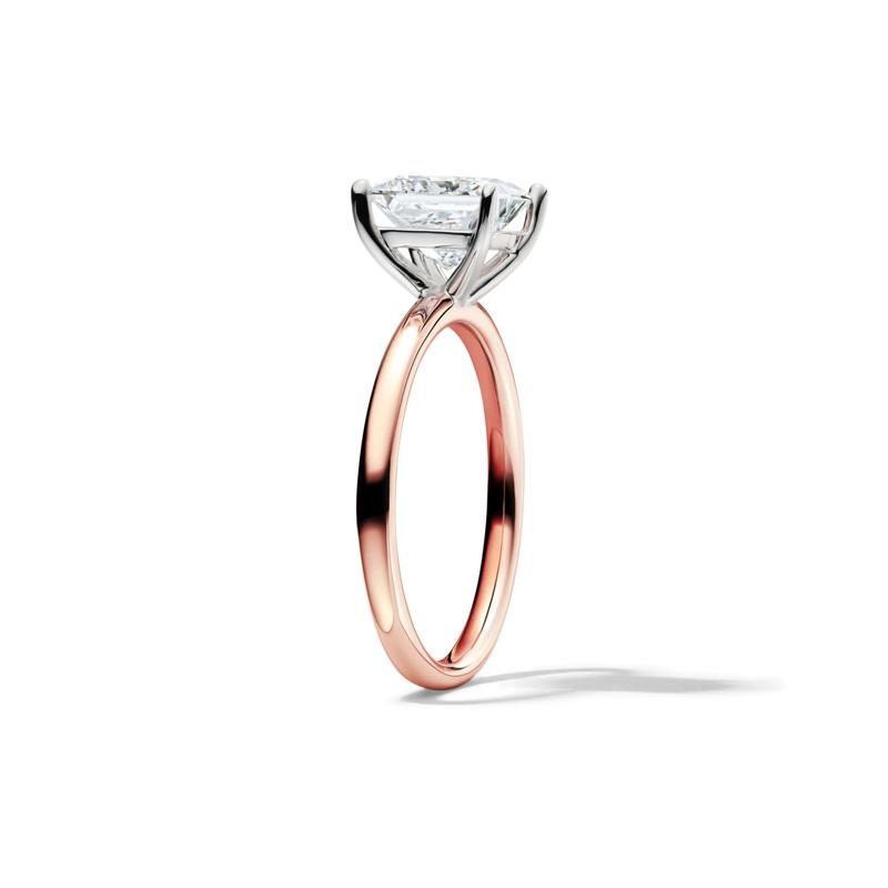 Lab Grown Diamond Princess-Cut Solitaire Engagement Ring in 14K Rose Gold (2 ct. tw.) – Image 3 of 4