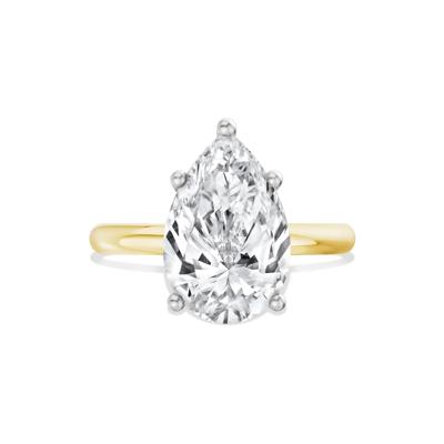 Lab Grown Diamond Pear-Shaped Solitaire Ring