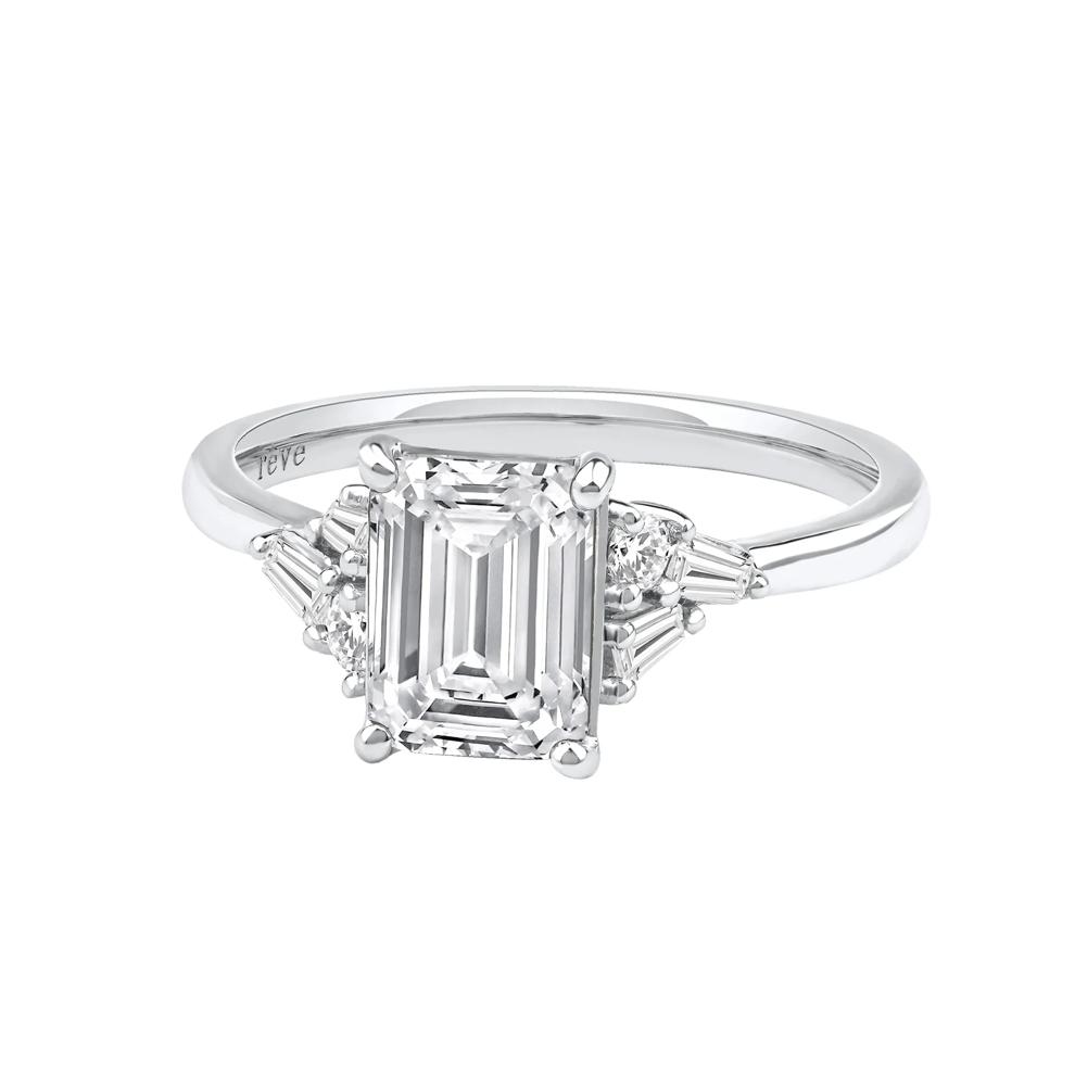 Lyla Lab Grown Diamond Emerald-Cut Engagement Ring in Platinum (2 1/4 ct. tw.) – Image 5 of 5