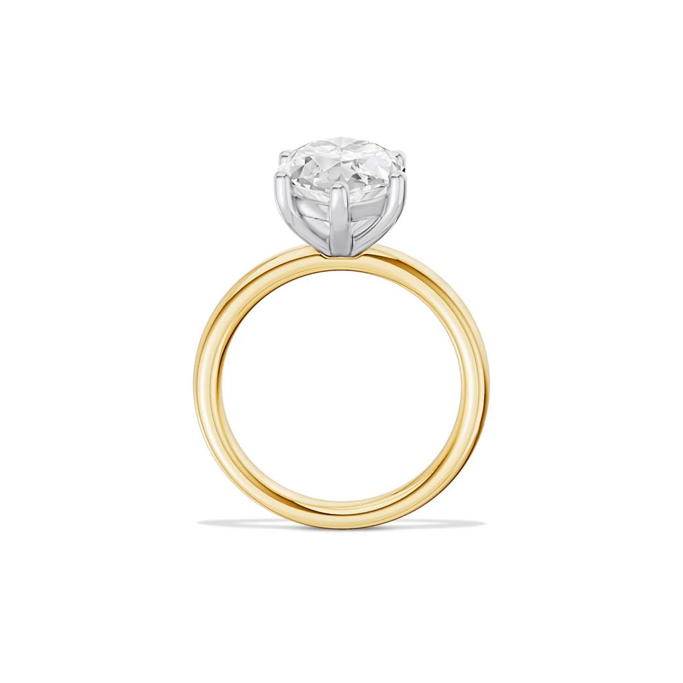 Lab Grown Diamond Marquise Solitaire Engagement Ring in 14K Yellow &amp; White Gold (5 ct.) – Image 4 of 4