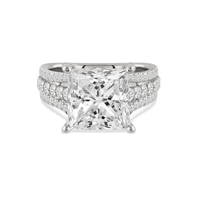 Lab Grown Diamond Princess-Cut Center Engagement Ring in 14K White Gold (8 1/2 ct. tw.)